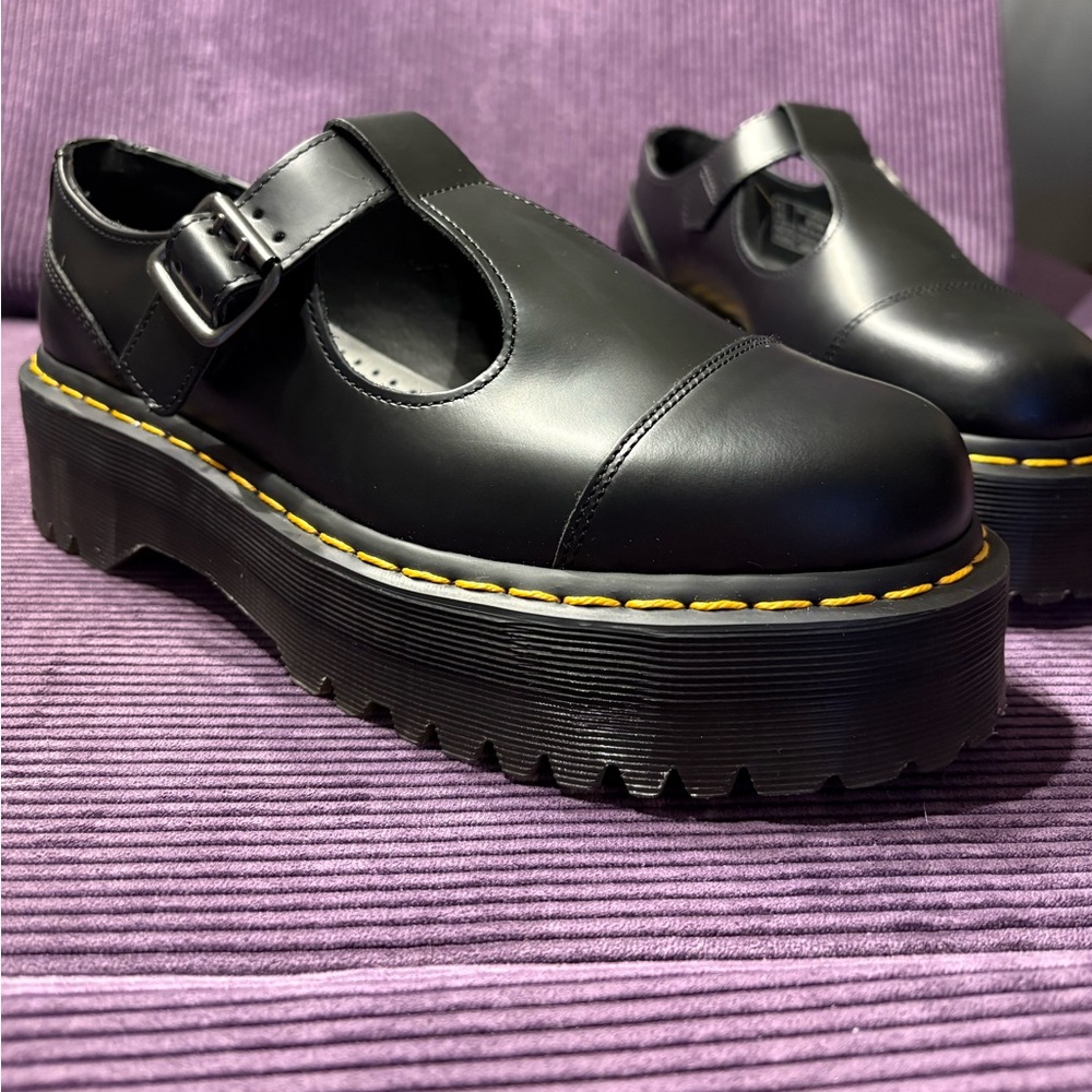 Dr. Martens Bethan Black Platform Mary Jane Shoes